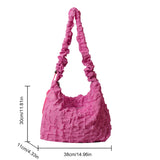 Vvsha High-quality Lightweight Large Capacity Shopper Tote Armpit Bag Soft Cloud Pleated Women's Handbag Fashion Bubbles Shoulder Bag