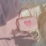 Vvsha 2024 Summer New Pink Love Color Girl Cute Small Square Bag Fashion Hand Chain Crossbody Bag