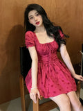 Vvsha Rosy Raspberry Mini Dress