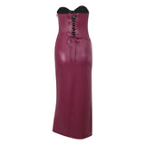 Vvsha She's Passionate Strapless Midi Dress