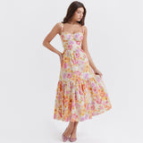 Vvsha Seraphine  Floral Midi Dress