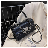 Vvsha Harajuku Gothic Shoulder Bag Woman Metal Punk Moto Biker Style Female Handbags Cross Paper Clip Rabbit Dark Messenger Bag Purses