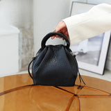 Vvsha Bubble Sheepskin High-grade Handbag New Niche Design Cloud Bucket Bag Leather Crossbody Bag Handbag