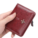 Vvsha 2023 New Mini Women Wallets Free Name Engraving Fashion Small Wallets Zipper PU Leather Quality Female Purse Card Holder Wallet