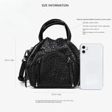 Vvsha Bubble Sheepskin High-grade Handbag New Niche Design Cloud Bucket Bag Leather Crossbody Bag Handbag