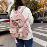 Vvsha Christmas¡¤ Gift Cute Women Backpacks Waterproof Multi-Pocket Nylon School Backpack for Student Female Girls Kawaii Laptop Book Pack Mochilas