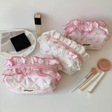 Vvsha INS Sweet Style Cosmetic Bag Cute Ballet Girl Style Ribbon Decor Makeup Tool Oganizer Bag Household Toiletry Bag Cosmetic Bag