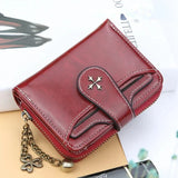 Vvsha Women Wallets and Purses PU Leather Money Bag Female Short Hasp Purse Small Coin Card Holders Blue Red Clutch New Women Wallet