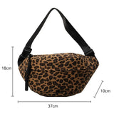 Vvsha Large Size Leopard Prints Chest Bags For Women Canvas Large Capacity Shoulder Crossbody Bag 2024 Summer Latest Waist Fanny Pack