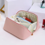 Vvsha Pu Fashion Women Pillow Cosmetic Bag Large Capacity Makeup Travel Organizer Bags Portable Tote Square Wash Storage Zipper Bag