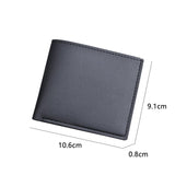 Vvsha New Men Short PU Leather Wallet Simple Solid Color Thin Male Credit Card Holder Small Money Purses Business Foldable Wallet