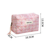 Vvsha Ins Fashion Square Women Cosmetic Bag Portable Tote Lipsticks Toiletry Storage Pouch Makeup Organizer Clutch Bag For Gifts