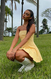 Vvsha Christmas Gift Outfit Good Days Yellow Strapless Mini Dress