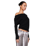 Vvsha Christmas Gift outfit  Lachlan Long Sleeve Crop Top