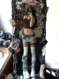 Vvsha Christmas Gift Outfit Woman Harajuku  Japanese Denim Mini Zipper Skirt Pockets Jean Skirt Fashion Y2k Streetwear Cyber Punk Grunge Egirl  Goth Gyaru