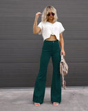 Vvsha Christmas Gift outfit -Back to school season Vvsha Christmas Gift outfit  Women's Pants 2024 Summer Solid Medium Waist Slim Fit Micro Flare Pants Corduroy Elastic Waist Casual Pants Commuter