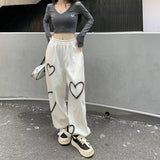 Vvsha Christmas Gift Outfit dti outfits Spring and Summer High Waist Sports Pants for Women 2024 New Loose Korean Style BF Lazy Casual Pants Small Ins Fashion