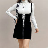 Vvsha Christmas Gift outfit -Solid Color Vest Strap Slimming Chest Strap Dress