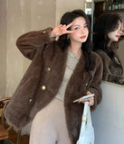 Vvsha Christmas Gift Outfit Daleah Faux Fur Loose Coat