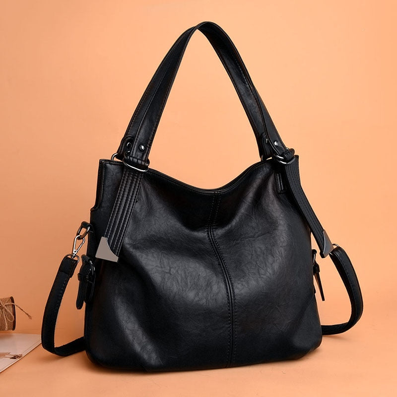 PU Leather Casual Tote Bags for Women Ladies Luxury Tote Handbag Female  Large Capacity Travel Shoulder Bag Sac
