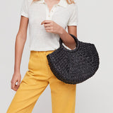 Vvsha Casual Rattan Half Moon Women Handbags Designer Summer Beach Straw Bags Wicker Woven Large Tote Ladies Travel Purses Bali Bag