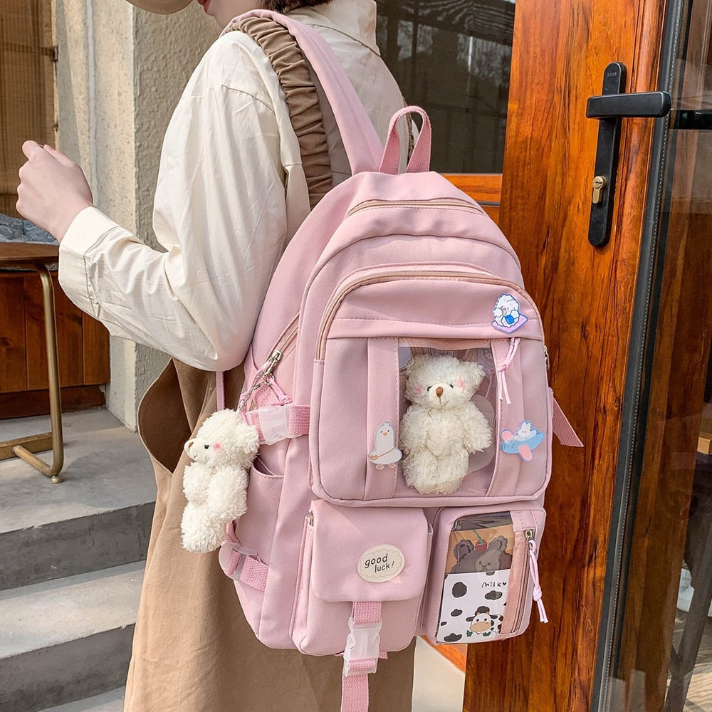 Kawaii Cute Backpack Korean Large Capacity Backpack Student 
