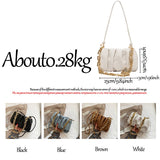 Back to College Designer Leather Thick Gold Chains Shoulder Bags for Women 2021 Solid Color Fashion Women's Cloud Underarm Bag Totes Handbag