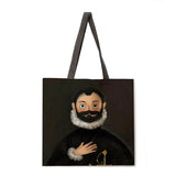 Outdoor shopping bag cartoon oil painting handbag lady leisure handbag lady shoulder bag fashion beach bag lady handbag