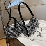 Diamond Tote Bucket Bag 2021 Summer New High-quality PU Leather Women's Designer Handbag Chain Shoulder Messenger Bag Travel Bag