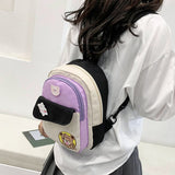 Christmas Gift Cute Japanese Contrasting Color Backpack Small Nylon Backpack For Teenage Girls Multifunctional Mini Shoulder Bag Small Backpack