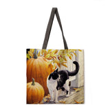 Oil painting garden cat ladies handbags ladies handbags ladies shoulder bags outdoor beach handbags fashion shopping bags