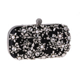 Vvsha Women's Evening Clutch Bag Party Purse Luxury Wedding Clutch For Bridal Exquisite Crystal Ladies Handbag Apricot Silver Wallet