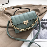 Chain Stone Pattern Leather Crossbody Bags For Women Designer Small Handbags Chain Shoulder Messenger Bag Mini Purses