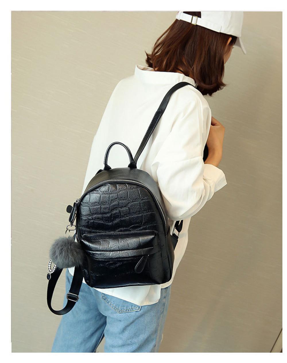 Mini Women's Backpack Retro Soft PU Leather Female Shoulder Crossbody Bag  Small Students School Bags Rucksack for Girls Bookbags