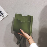 Christmas Gift [EAM] Women New tide Cute Multiple Color PU Leather Personality All-match Crossbody Shoulder Bag Fashion Tide 2021 18A1091