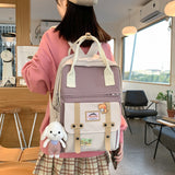 College Student Female Backpack Travel Fashion Women School Bag Book Ladies New Backpack Girl Laptop Waterproof Nylon Bag Kawaii