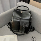 Fashion Leather Backpack Women Travel Luxury Qualited Backpacks Bags for Women Large Capacity Waterproof Bookbag Vintage Mochila