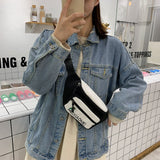 Christmas Gift 2021 New Canvas Messenger Bag Korean Style Simple Chest Bag Fresh Girl Street Shoulder Bag Waist Bag