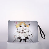 Women's cosmetic bag Japanese style illustration cat digital printing cosmetic bag travel storage bag cosmetic bag