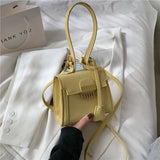 с доставкой Luxury lock small square bag shoulder bag PU Leather for Women 2021 Summer Handbag Brand Luxury Crossbody Purses