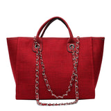 Christmas Gift casual large capacity tote designer chains women handbags luxury canvas lady shoulder mesenger bags female big purses 2020 new