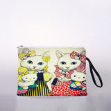 Women's cosmetic bag Japanese style illustration cat digital printing cosmetic bag travel storage bag cosmetic bag