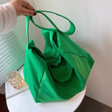 Christmas Gift Large Capacity Nylon Big Shoulder Bag for Women 2021 Fashion Summer Travel Trends Handbags Green Good Quality