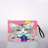 Women's cosmetic bag Japanese style illustration cat digital printing cosmetic bag travel storage bag cosmetic bag