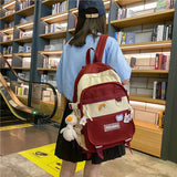 Christmas Gift 2021Women Waterproof Cute Backpack Nylon Female Harajuku School Bag College Lady Kawaii Backpacks Fashion Book Girl Bags Student