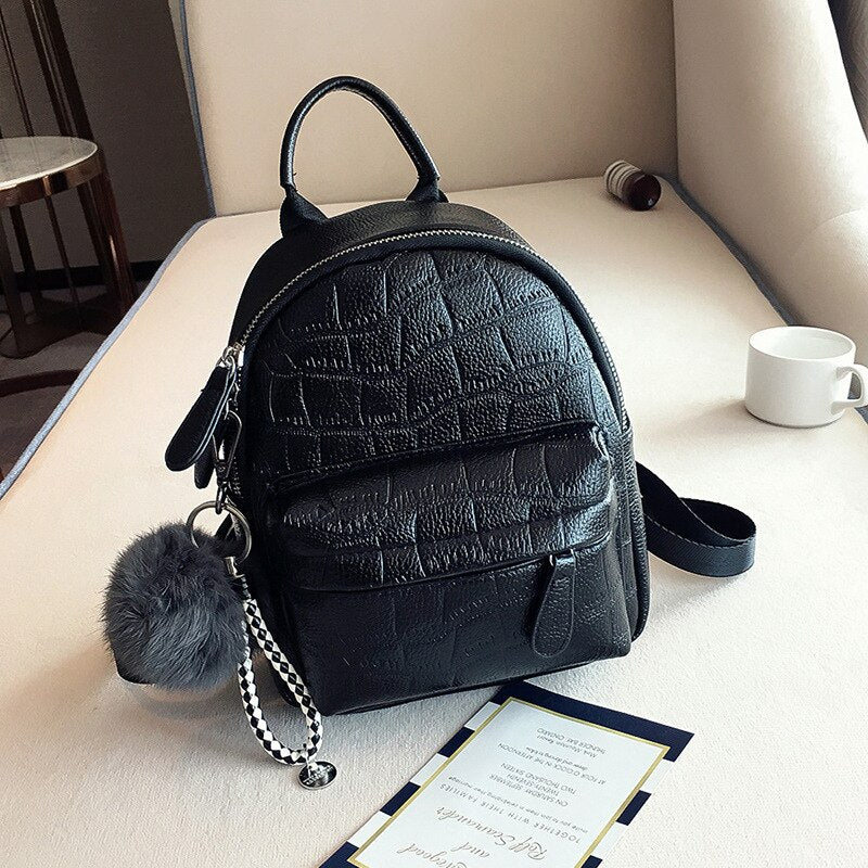 Women Backpack Bags Leather Lady Bag Casual Street Large Capacity Shoulder  Bags Designer Contrast Color Fashion Female Backpack _ - AliExpress Mobile