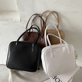 Women Boston Bag Simple Luxury Handbags and Purse Female Fashion Designer PU Leather Tote Bag Ladies Large Capacity Shoulder Bag