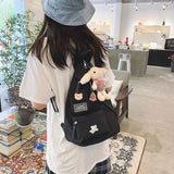 DCIMOR New Multifunction Waterproof Nylon Women Backpack Female Multi-pocket Travel Bag Teenage Girl Small Schoolbag Fashion