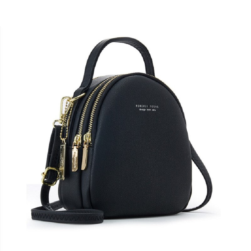 Mini Backpack for Women PU Leather Multifunction Crossbody Bag