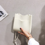 Christmas Gift [EAM] Women New tide Cute Multiple Color PU Leather Personality All-match Crossbody Shoulder Bag Fashion Tide 2021 18A1091